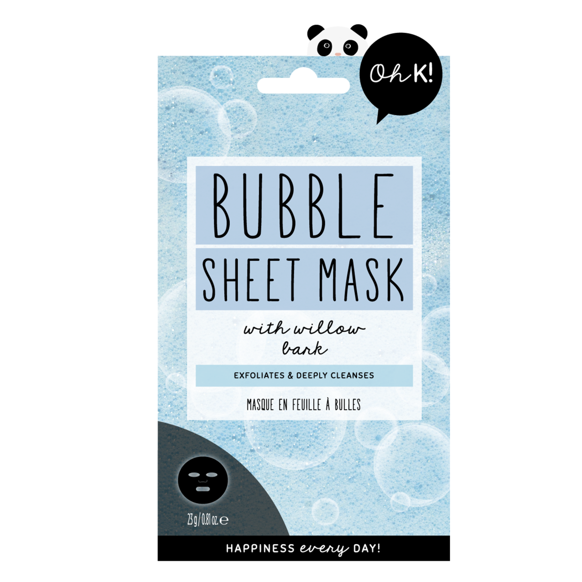 slide 1 of 17, Oh K! Bubble Sheet Mask, 0.07 oz