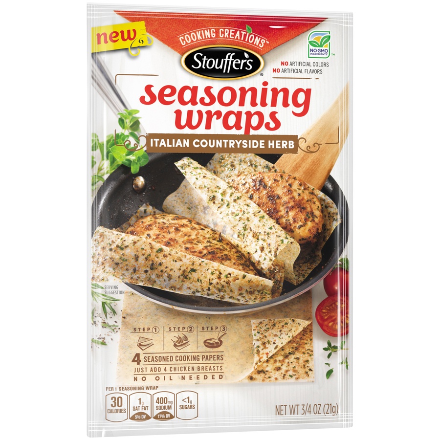 slide 2 of 7, Stouffer's Italian Countryside Herb Seasoning Wraps , 0.75 oz