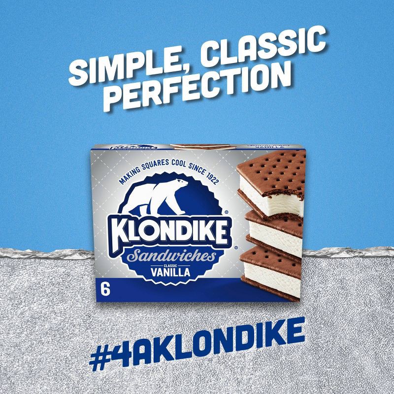 slide 7 of 7, Klondike Vanilla Ice Cream Sandwich - 6pk/25.36 fl oz, 6 ct, 25.36 fl oz
