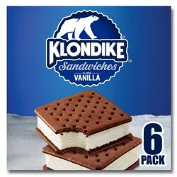 Klondike Vanilla Ice Cream Sandwich - 6ct