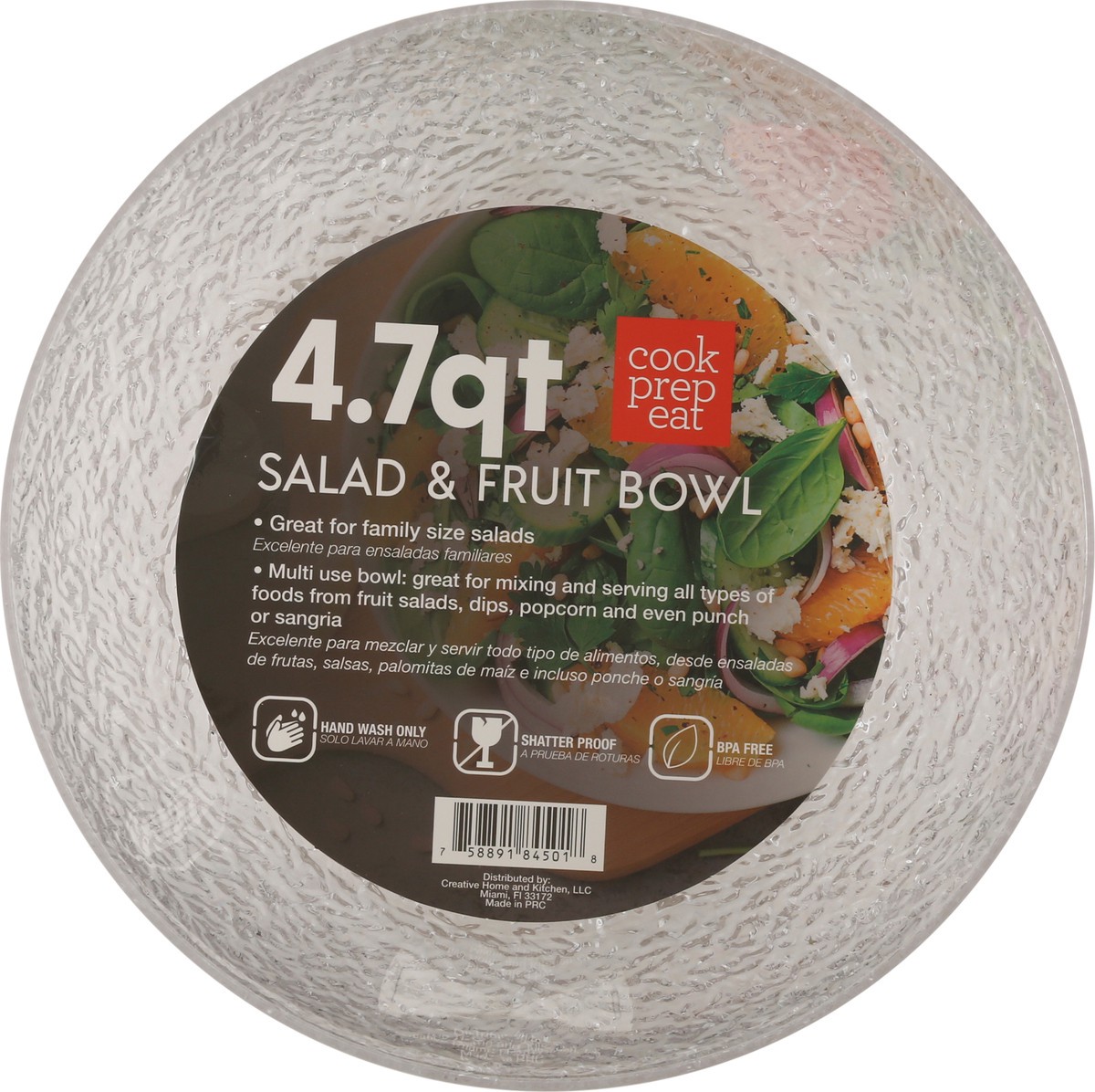 slide 7 of 9, Cook Prep Eat 4.7 Quart Salad & Fruit Bowl 1 ea, 1 ct