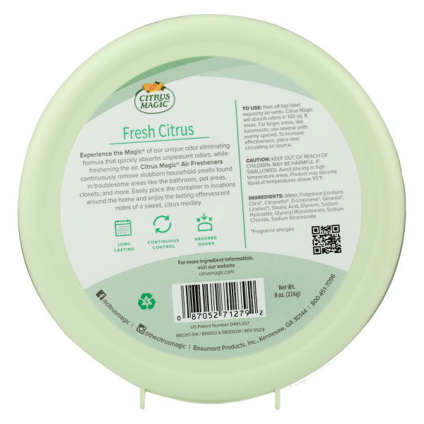 slide 6 of 13, Citrus Magic Fresh Citrus Solid Air Freshener, 1 ct