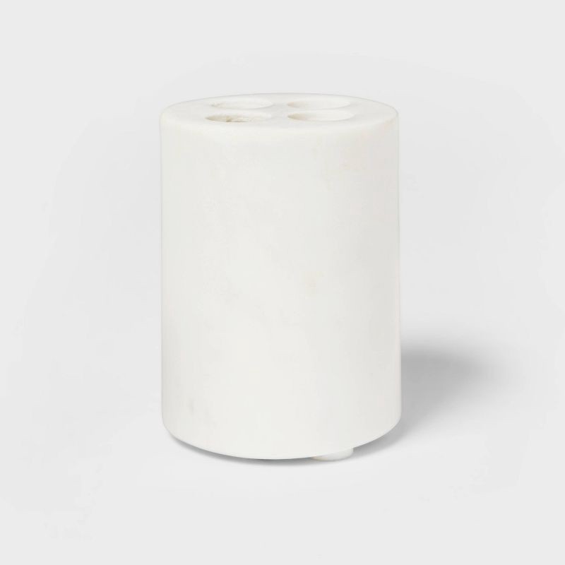 slide 1 of 4, Marble Toothbrush Holder White - Threshold™, 1 ct