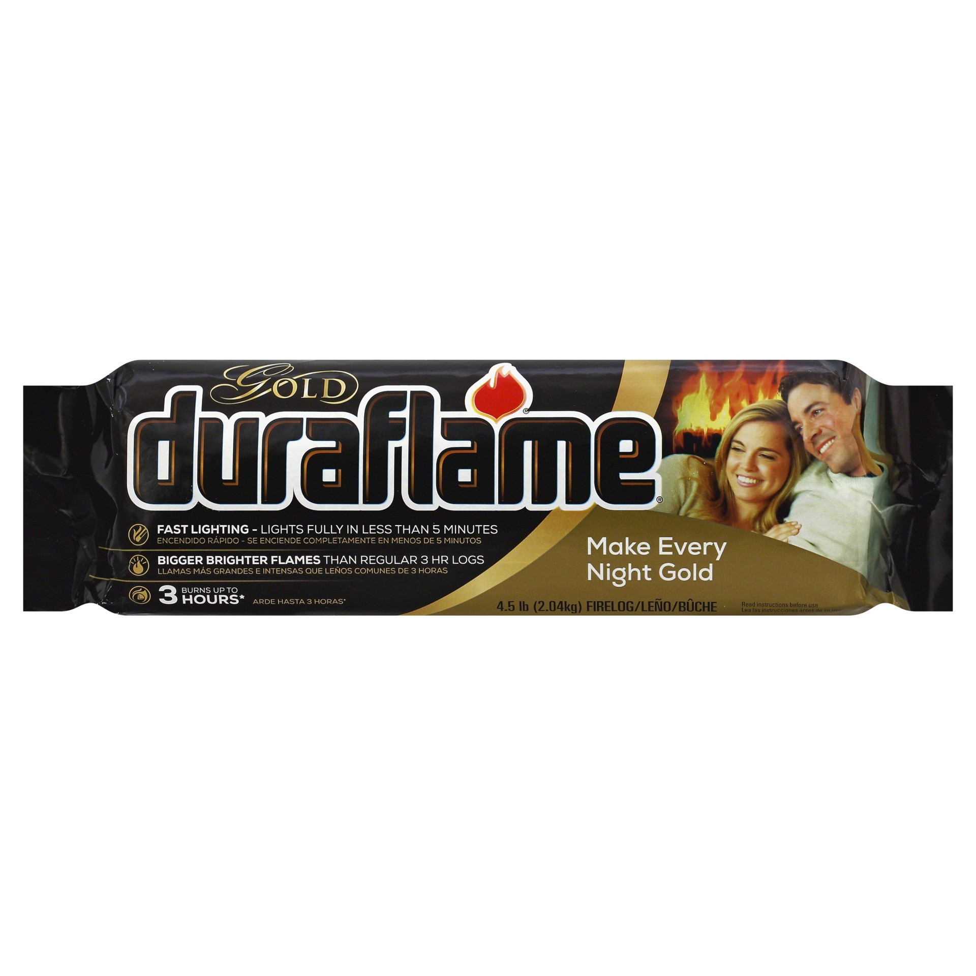 slide 1 of 4, Duraflame Gold Fire Logs, 4.5 lb