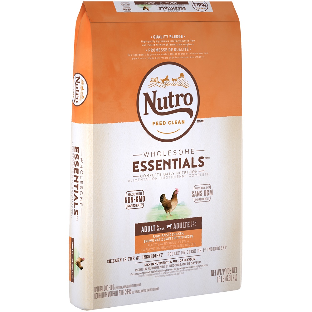 slide 7 of 10, Nutro Wholesome Essentials Adult Chicken Rice Dry Dog Food, 15 lb