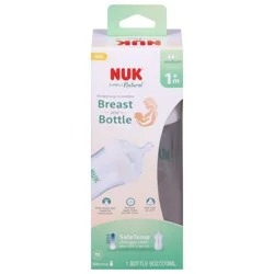 Nuk Simply Natural 9 Ounce Medium Silicone 1 Month+ Bottle 1 ea