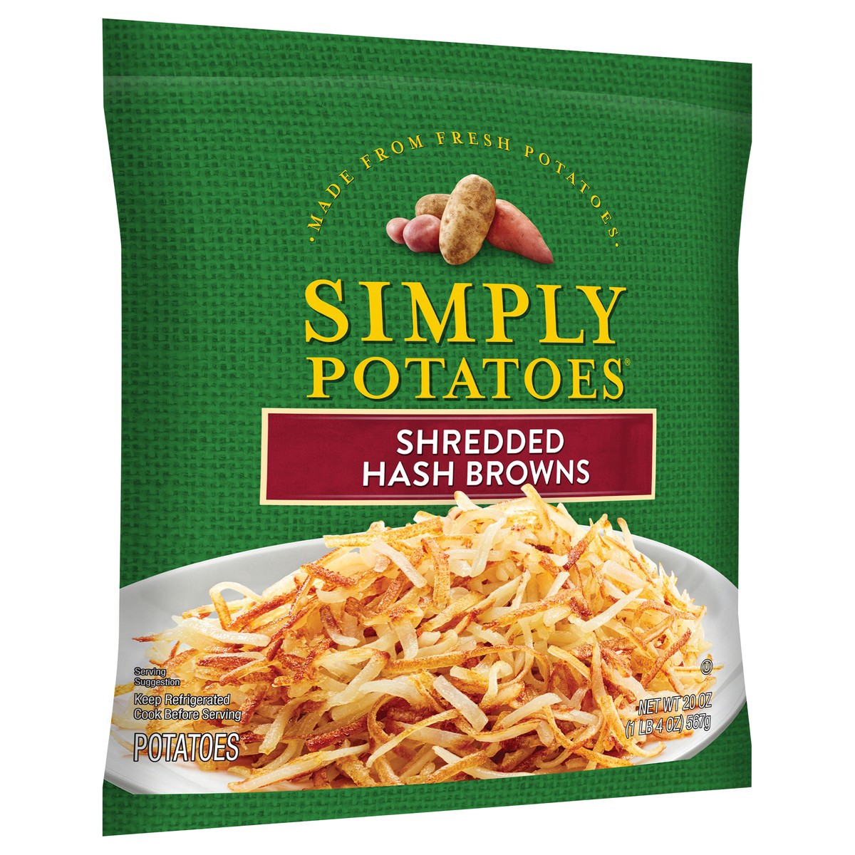 slide 5 of 9, Simply Potatoes Original Hash Browns, 20 Oz, Pack of 1, 20 oz