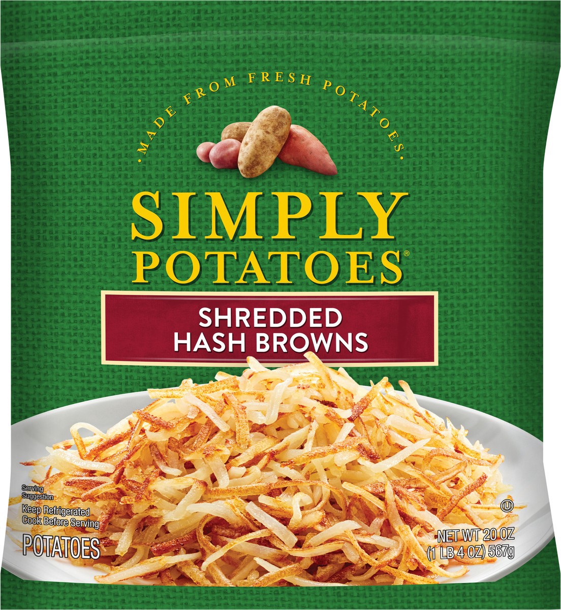 slide 3 of 9, Simply Potatoes Original Hash Browns, 20 Oz, Pack of 1, 20 oz