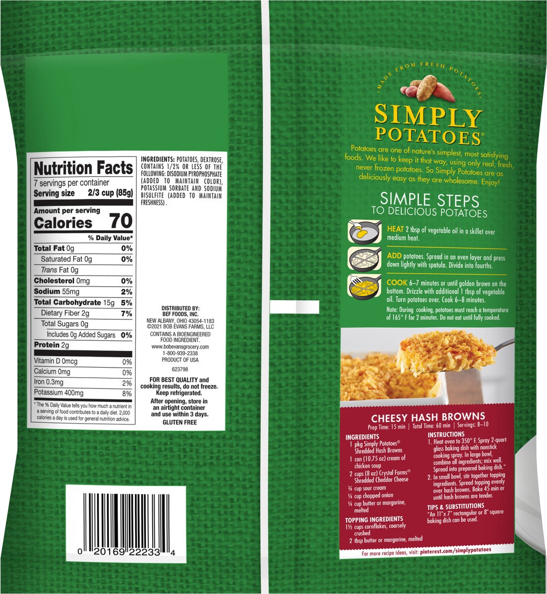 slide 8 of 9, Simply Potatoes Original Hash Browns, 20 Oz, Pack of 1, 20 oz