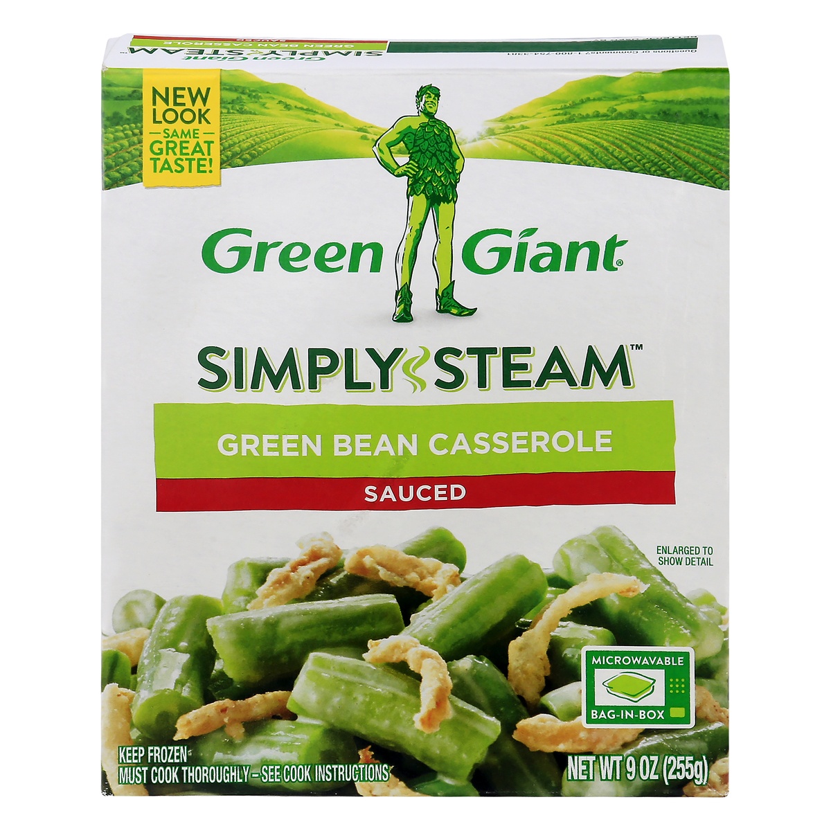slide 1 of 1, Green Giant Simply Steam Sauced Green Bean Casserole 9 oz, 9 oz