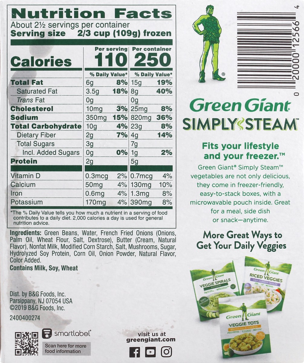 slide 5 of 12, Green Giant Simply Steam Sauced Green Bean Casserole 9 oz, 9 oz