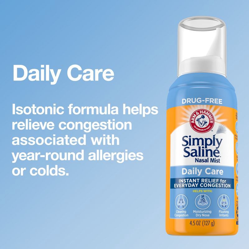 slide 4 of 16, Simply Saline Nasal Care Daily Relief Mist Spray - 4.5oz, 4.5 oz