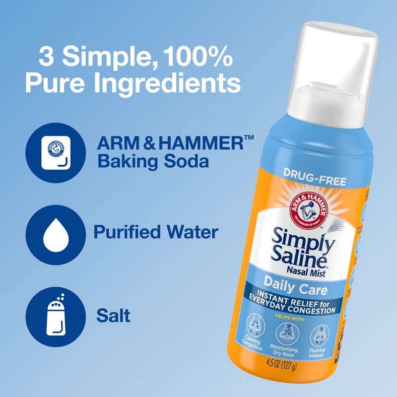 slide 5 of 16, Simply Saline Nasal Care Daily Relief Mist Spray - 4.5oz, 4.5 oz