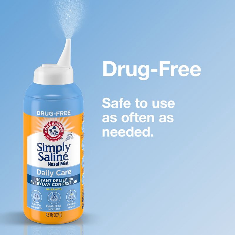 slide 6 of 16, Simply Saline Nasal Care Daily Relief Mist Spray - 4.5oz, 4.5 oz