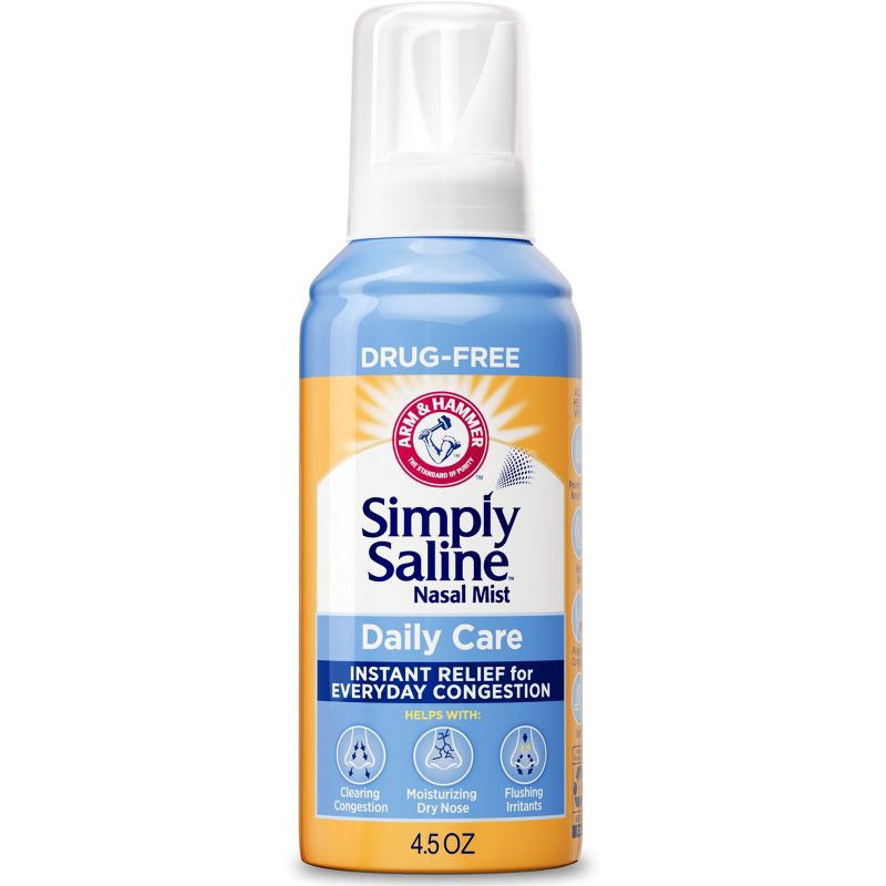 slide 1 of 10, Simply Saline Nasal Care Daily Relief Mist Spray - 4.5oz, 4.5 oz
