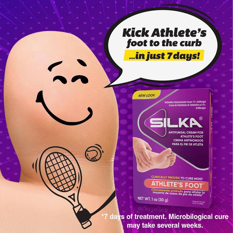 slide 6 of 9, SILKA Athlete's Foot Antifungal Cream 1oz, 1 oz