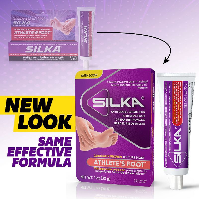 slide 8 of 9, SILKA Athlete's Foot Antifungal Cream 1oz, 1 oz