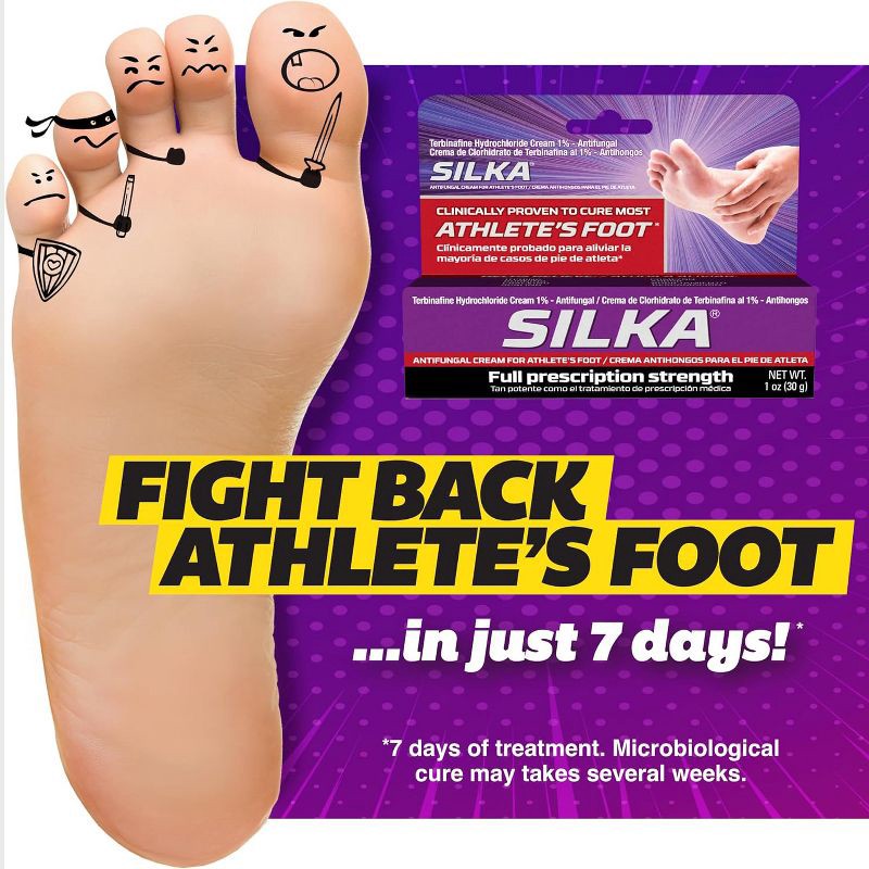 slide 9 of 9, SILKA Athlete's Foot Antifungal Cream 1oz, 1 oz