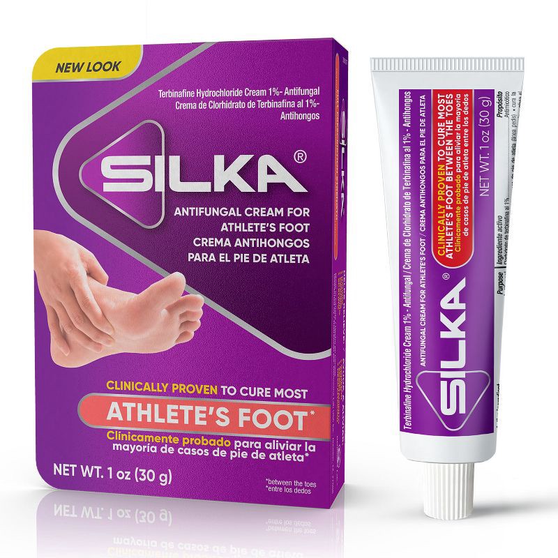slide 1 of 9, SILKA Athlete's Foot Antifungal Cream 1oz, 1 oz