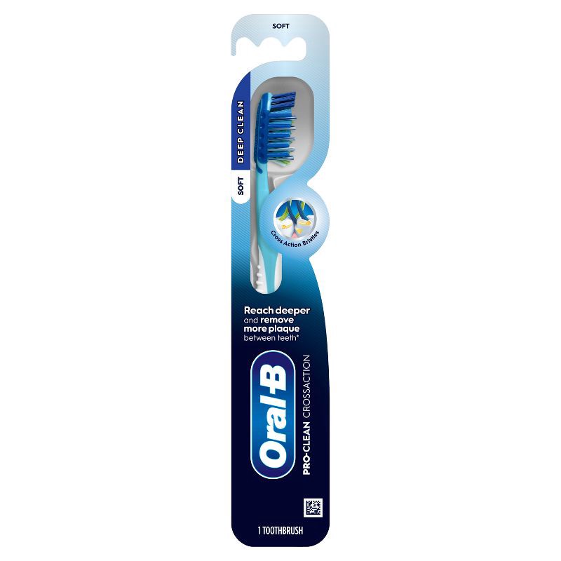 slide 6 of 9, Oral-B CrossAction All In One Toothbrush, Deep Plaque Removal, Soft - 1ct, 1 ct