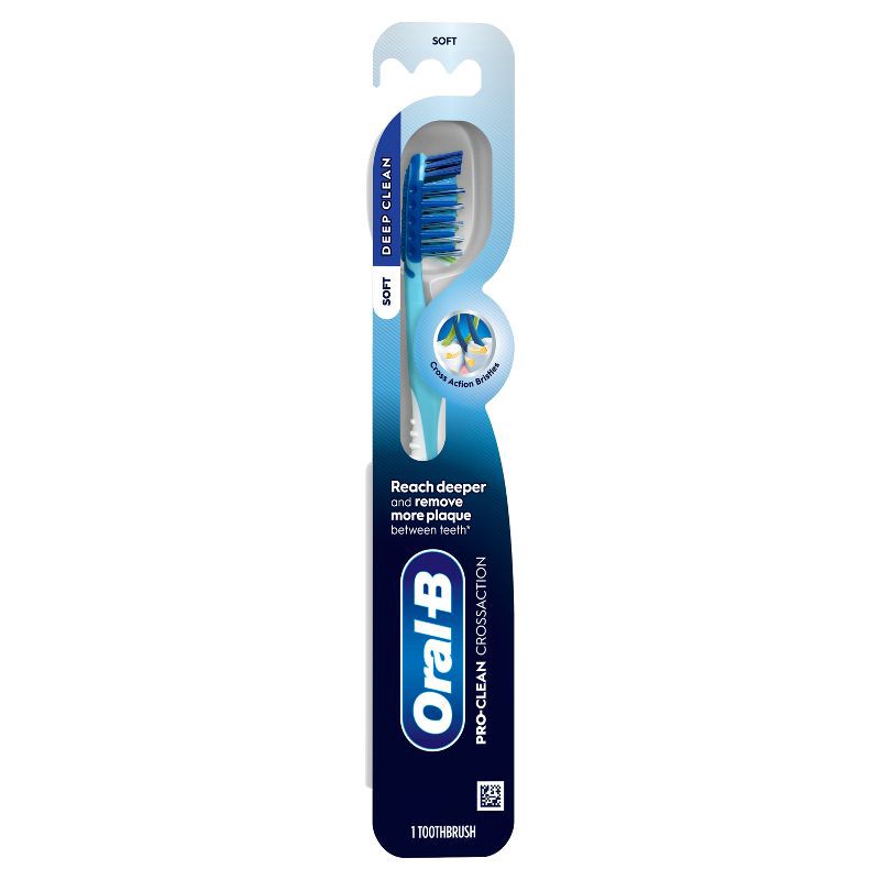 slide 7 of 9, Oral-B CrossAction All In One Toothbrush, Deep Plaque Removal, Soft - 1ct, 1 ct