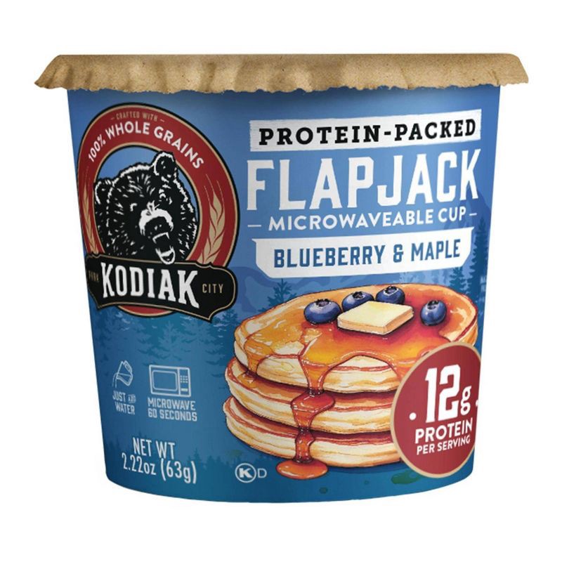 slide 1 of 8, Kodiak Cakes Protein-Packed Single-Serve Flapjack Cup Blueberry & Maple - 2.22oz, 2.22 oz