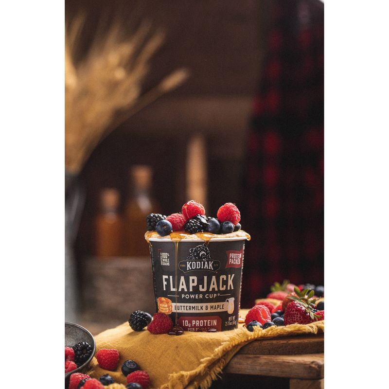 slide 2 of 8, Kodiak Cakes Protein-Packed Single-Serve Flapjack Cup Buttermilk & Maple - 2.15oz, 2.15 oz