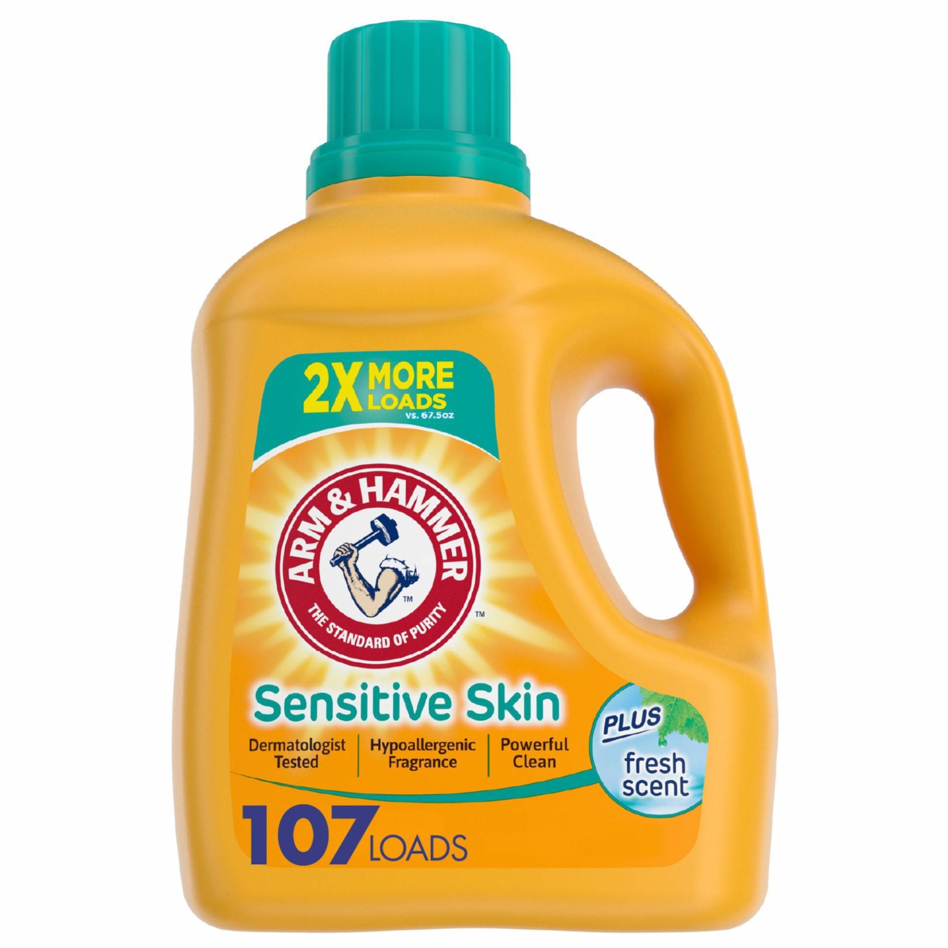 slide 1 of 17, Arm & Hammer Liquid Laundry Detergent for Sensitive Skin plus Skin-Friendly Fresh Scent - 144.5 fl oz, 144.5 fl oz