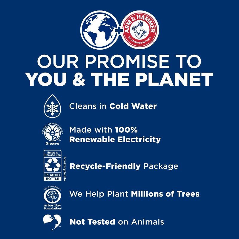 slide 10 of 10, Arm & Hammer Hypoallergenic Fresh Scent for Sensitive Skin HE Liquid Laundry Detergent 105 Loads - 105 fl oz, 105 fl oz