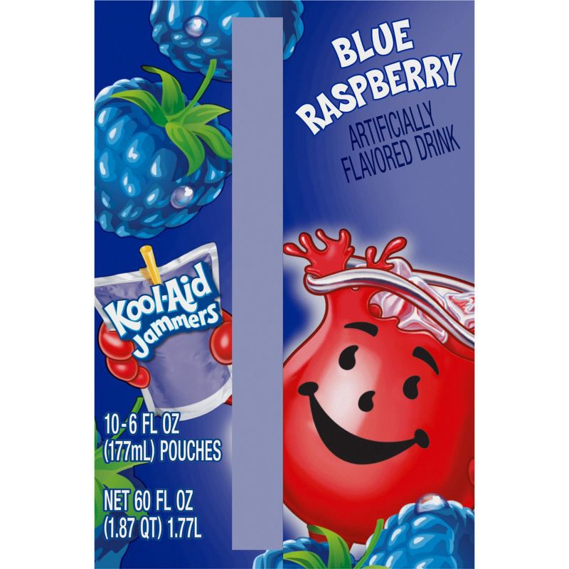 slide 7 of 10, Kool-Aid Jammers Blue Raspberry Juice Drinks - 10pk/6 fl oz Pouches, 10 ct; 6 fl oz