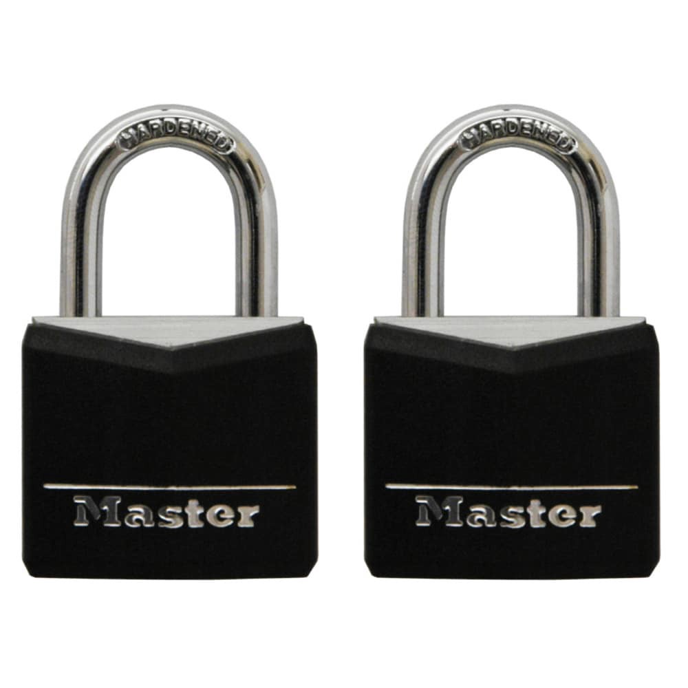 slide 1 of 6, Master Lock Keyed Padlock, 1-3/16-in Wide x 5/8-in Shackle 2 -Pack, 1 ct