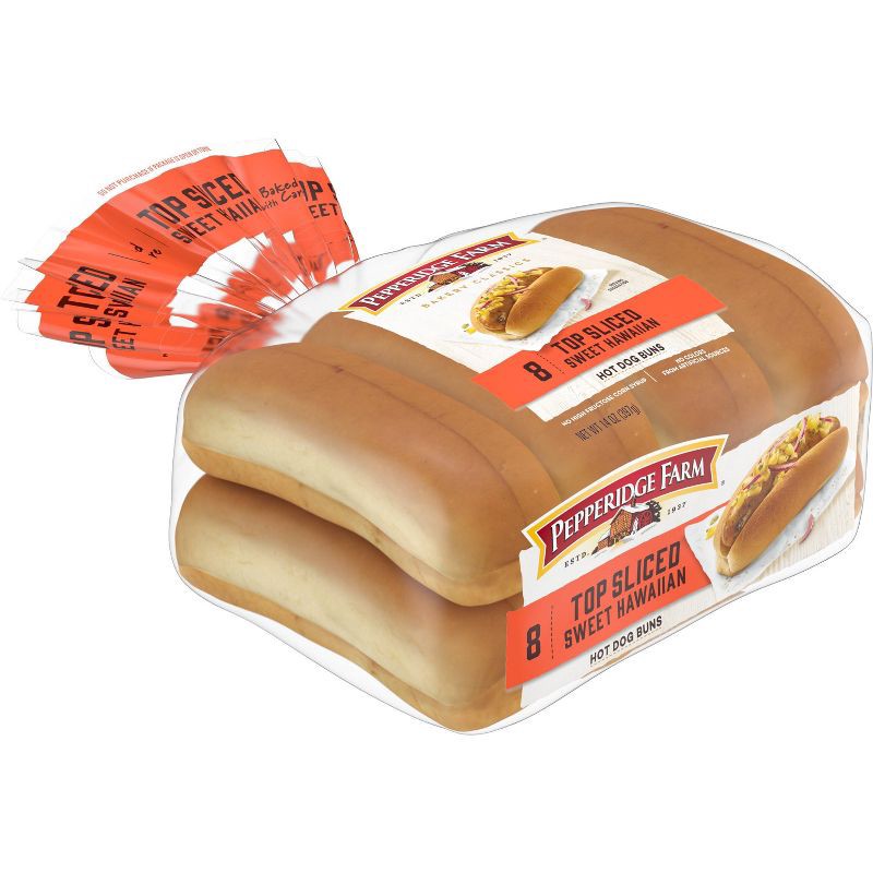 slide 7 of 8, Pepperidge Farm Bakery Classics Top Sliced Sweet Hawaiian Hot Dog Buns - 14oz/8ct, 8 ct; 14 oz