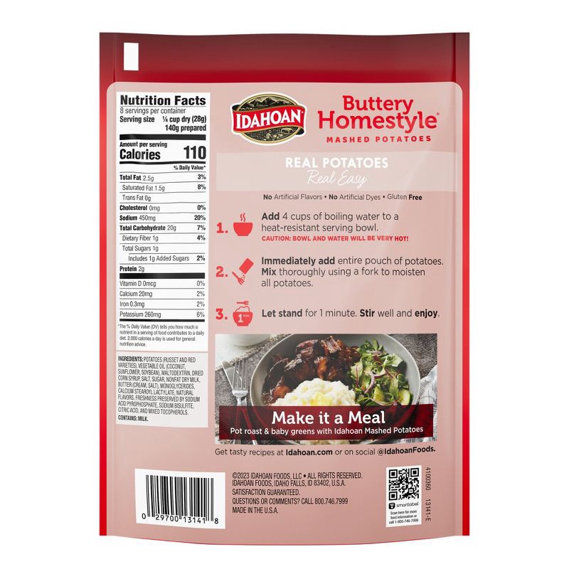 slide 2 of 10, Idahoan Gluten Free Buttery Homestyle Mash Potatoes - 8oz, 8 oz