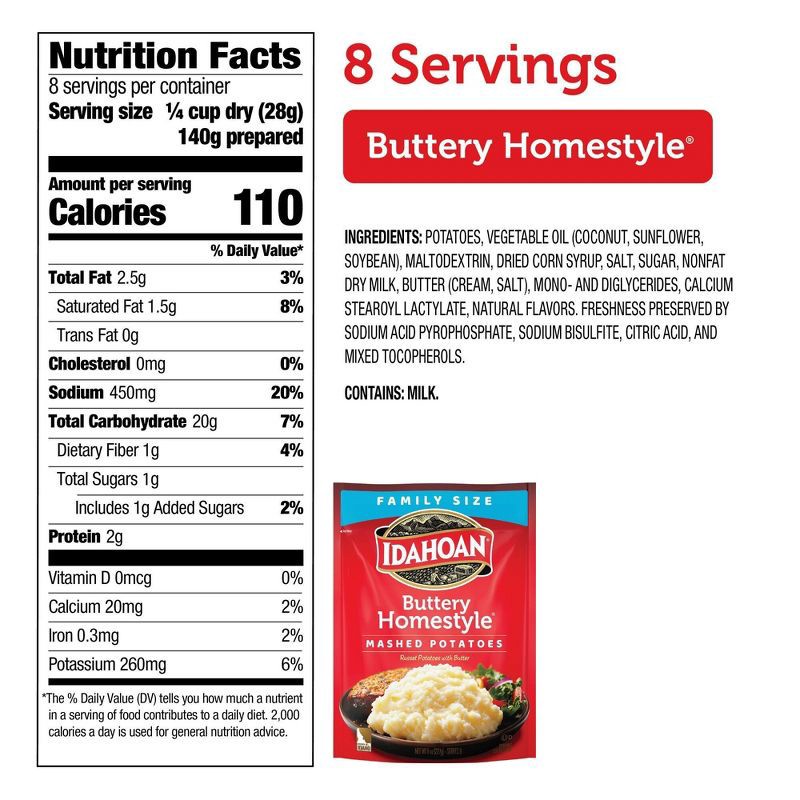 slide 4 of 10, Idahoan Gluten Free Buttery Homestyle Mash Potatoes - 8oz, 8 oz