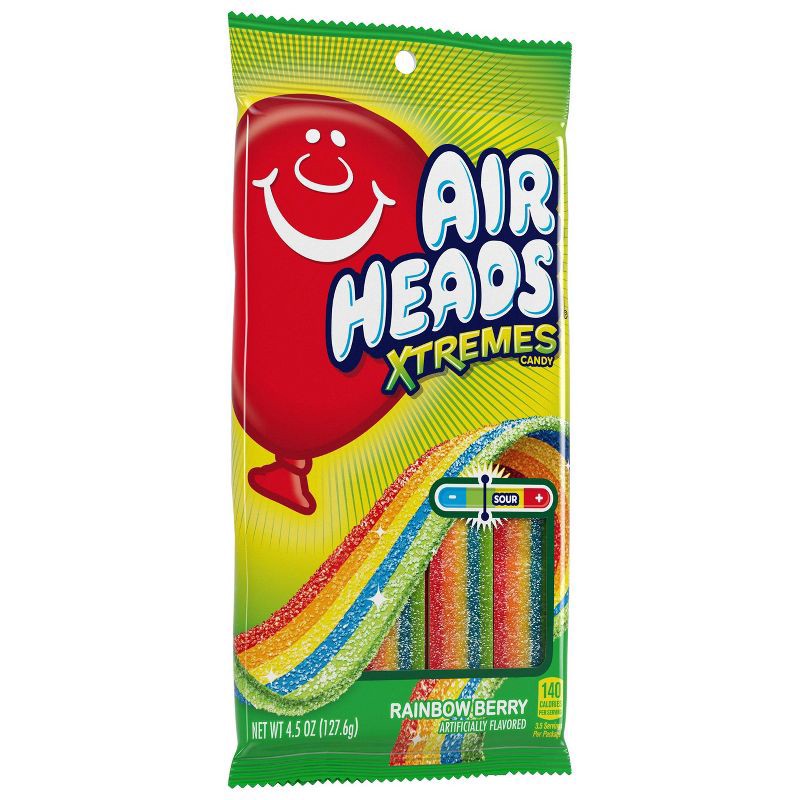 slide 2 of 4, Airheads Extremes Rainbow Berry Sour Chewy Candy - 4.5oz, 4.5 oz