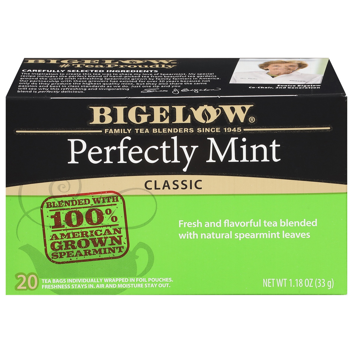 slide 1 of 7, Bigelow Perfedtly Mint Tea, 20 ct