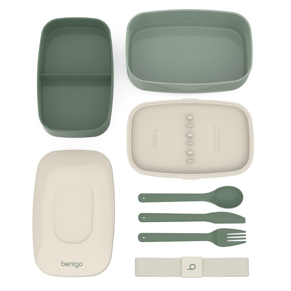 slide 1 of 3, Bentgo Classic On-The-Go Food Container - Khaki Green, 1 ct