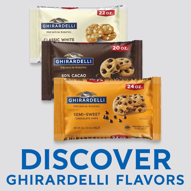 slide 3 of 7, GHIRARDELLI Premium Baking Semi-Sweet Chocolate Chips - 24oz, 24 oz