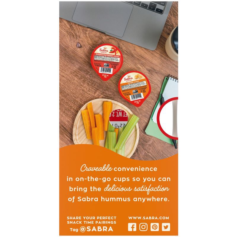 slide 3 of 6, Sabra Classic Hummus Singles - 12oz/6ct, 6 ct; 12 oz