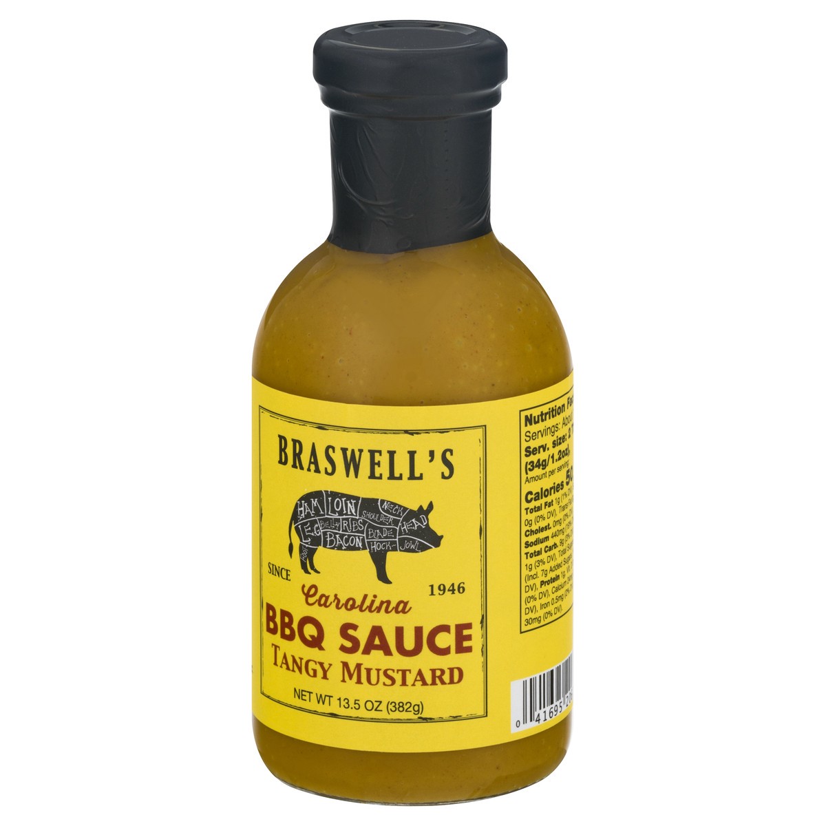 slide 5 of 12, Braswell's Tangy Mustard Bbq Sauce, 13.5 oz