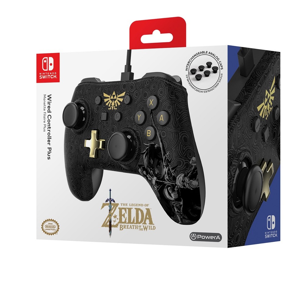 slide 2 of 4, Nintendo Switch Wired Controller Plus - Zelda: Breath of the Wild, 1 ct