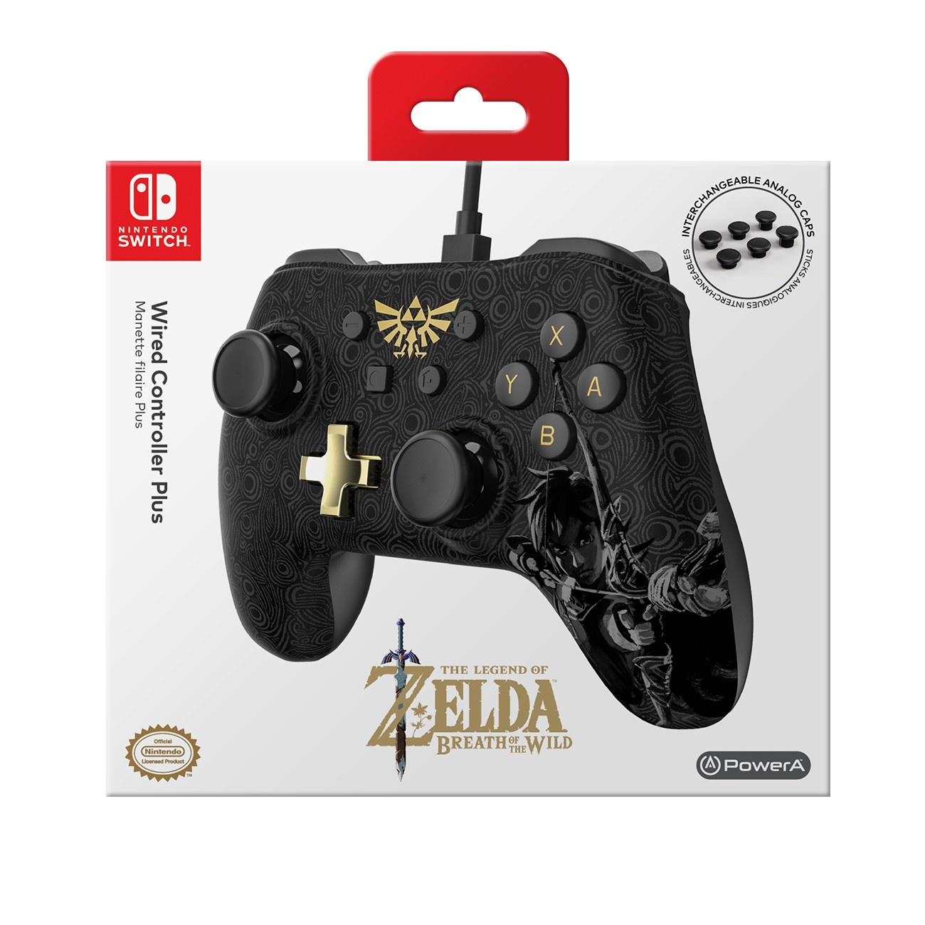 slide 1 of 4, Nintendo Switch Wired Controller Plus - Zelda: Breath of the Wild, 1 ct