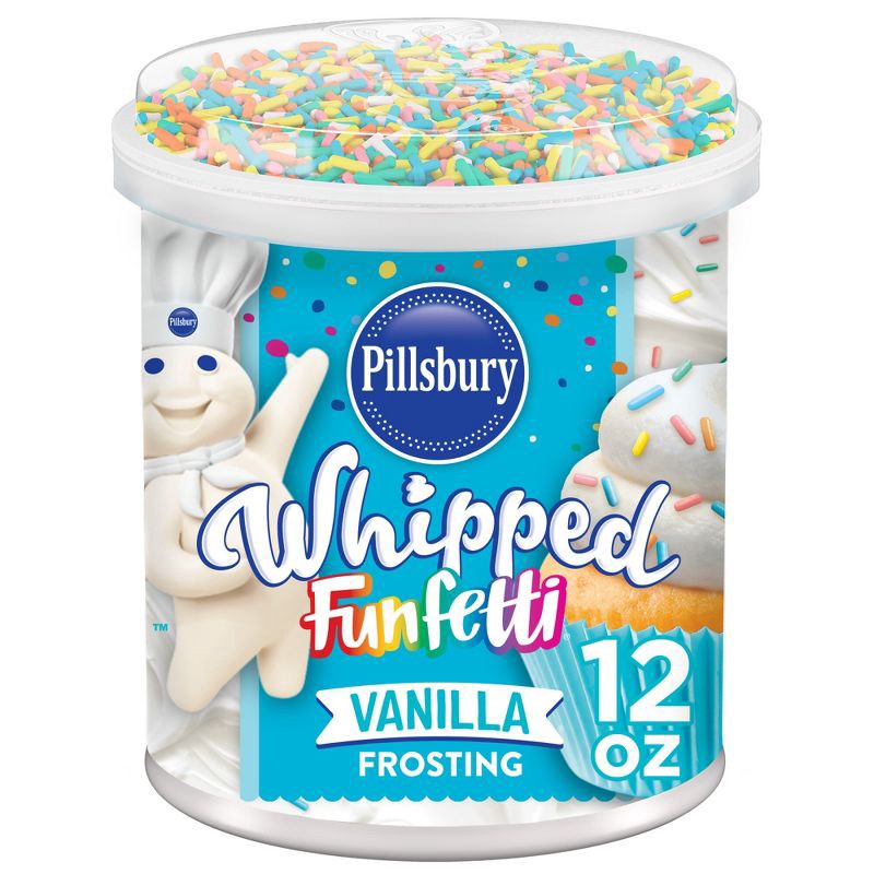 slide 1 of 10, Pillsbury Whipped Funfetti Vanilla Frosting - 12oz, 12 oz