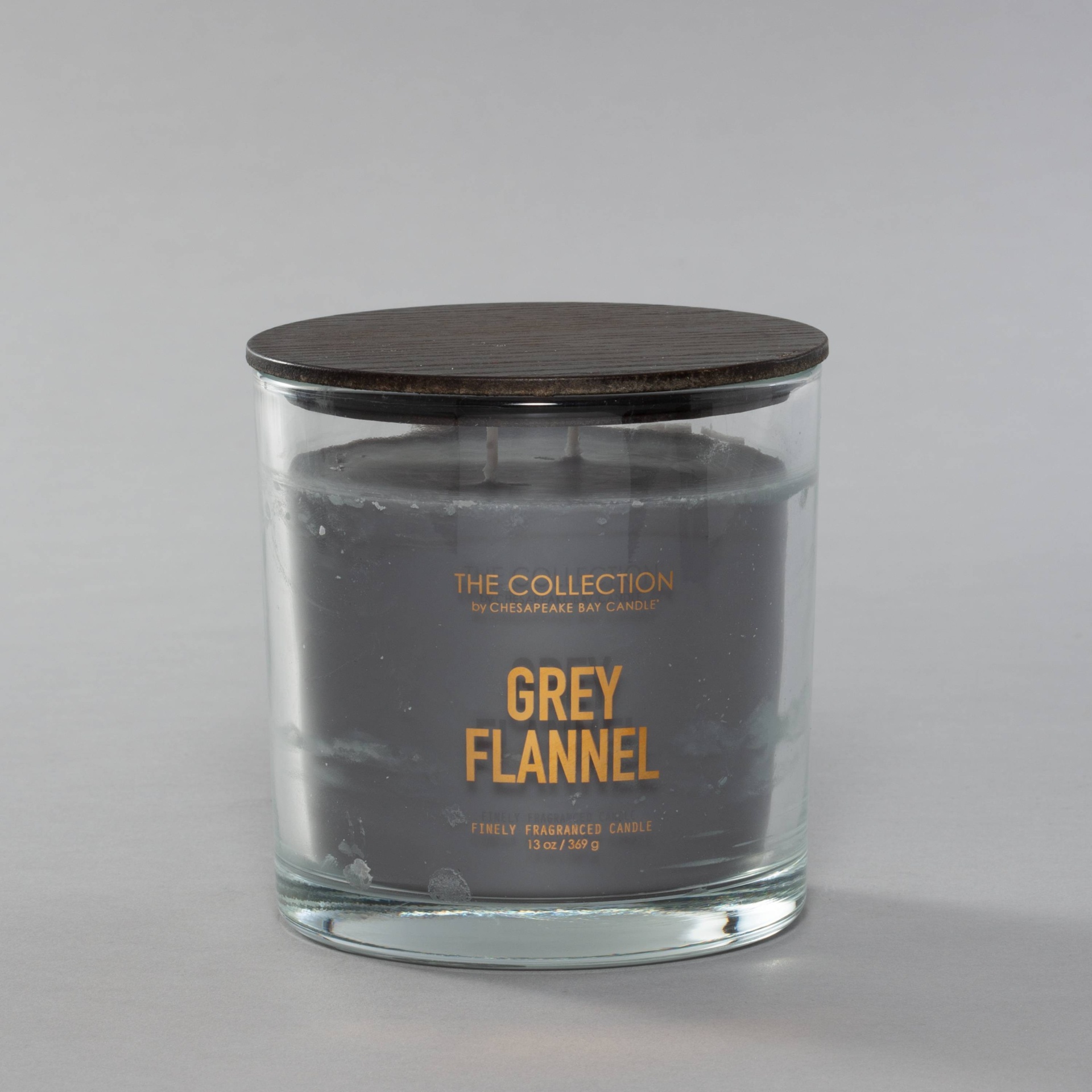 slide 1 of 3, Glass Jar Candle Gray Flannel - The Collection By Chesapeake Bay Candle, 13 oz