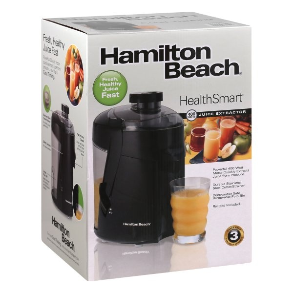 slide 1 of 5, Hamilton Beach HealthSmart Juice Extractor - Black 67801, 1 ct