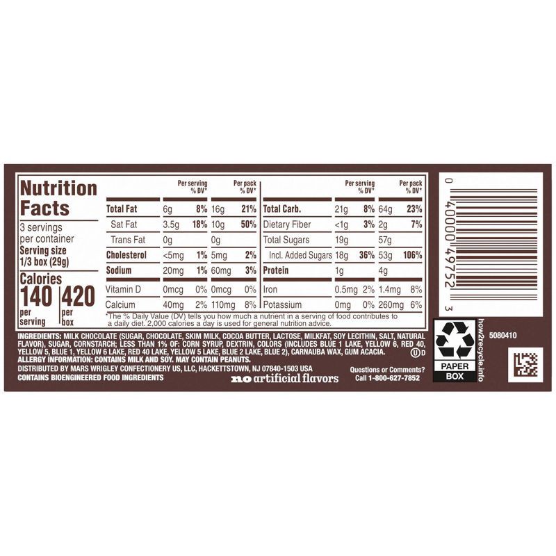 slide 11 of 11, M&M's Milk Chocolate Candy - 3.1oz, 3.1 oz