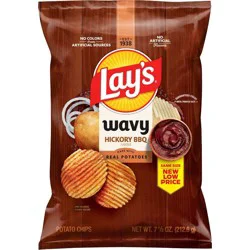 Lay's Wavy Hickory Barbecue Flavored Potato Chips - 7.5oz
