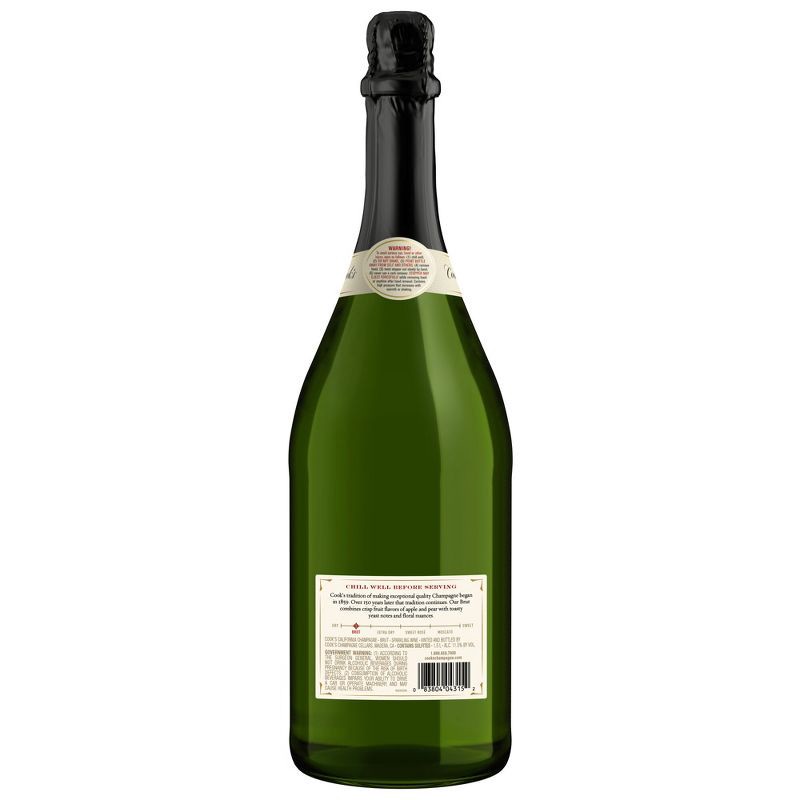 slide 8 of 8, Cook's California Champagne Brut White Sparkling Wine - 1.5L Bottle, 1.5 liter