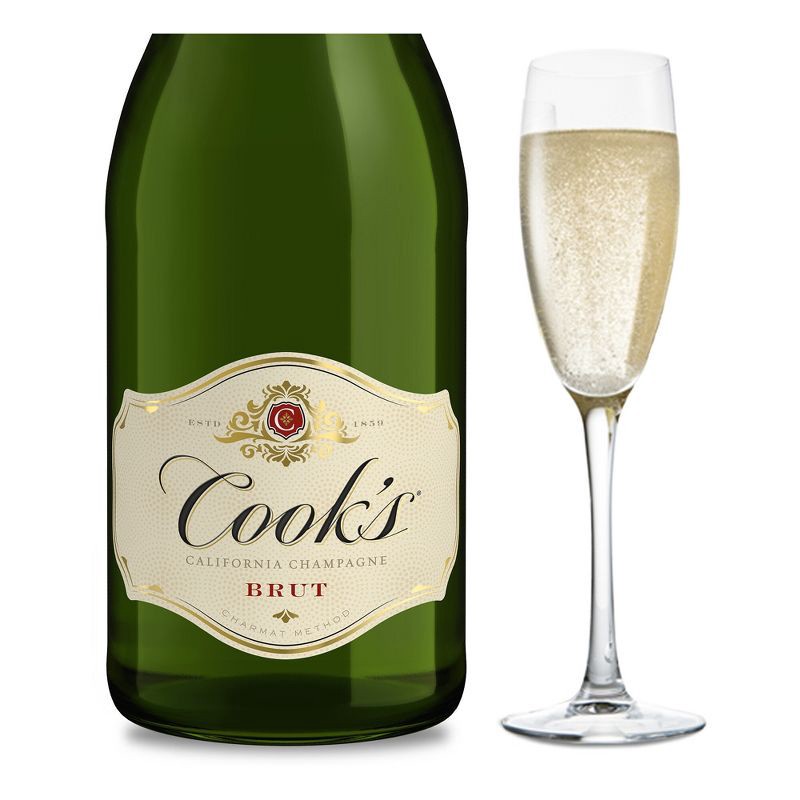 slide 1 of 8, Cook's California Champagne Brut White Sparkling Wine - 1.5L Bottle, 1.5 liter