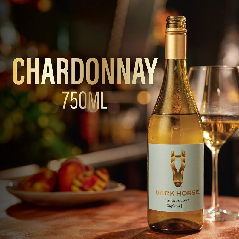 slide 2 of 8, Dark Horse Chardonnay White Wine - 750ml Bottle, 750 ml